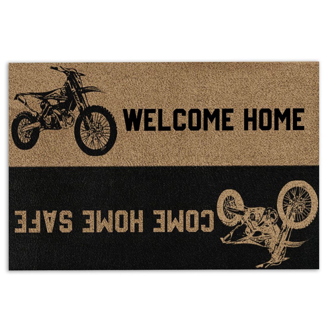 Ohaprints-Doormat-Outdoor-Indoor-Bikers-Welcome-Home-Come-Home-Safe-Rubber-Door-Mat-1063-18'' x 30''