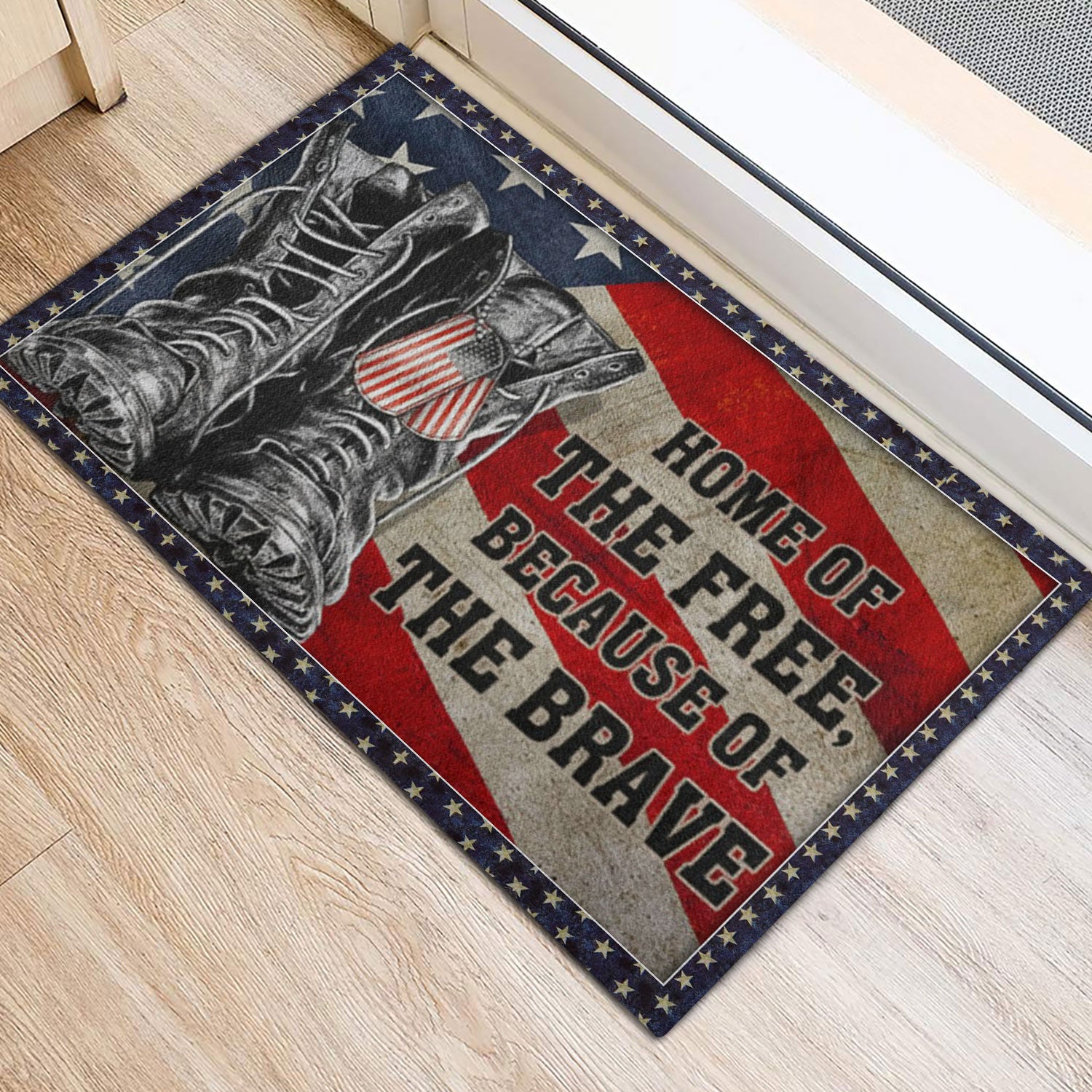 Ohaprints-Doormat-Outdoor-Indoor-Veteran-The-Brave-Home-Of-The-Free-Proud-Veteran-Rubber-Door-Mat-1064-