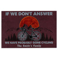 Ohaprints-Doormat-Outdoor-Indoor-Cycling-Cycle-If-We-Don'T-Answer-Custom-Personalized-Name-Rubber-Door-Mat-1066-18'' x 30''