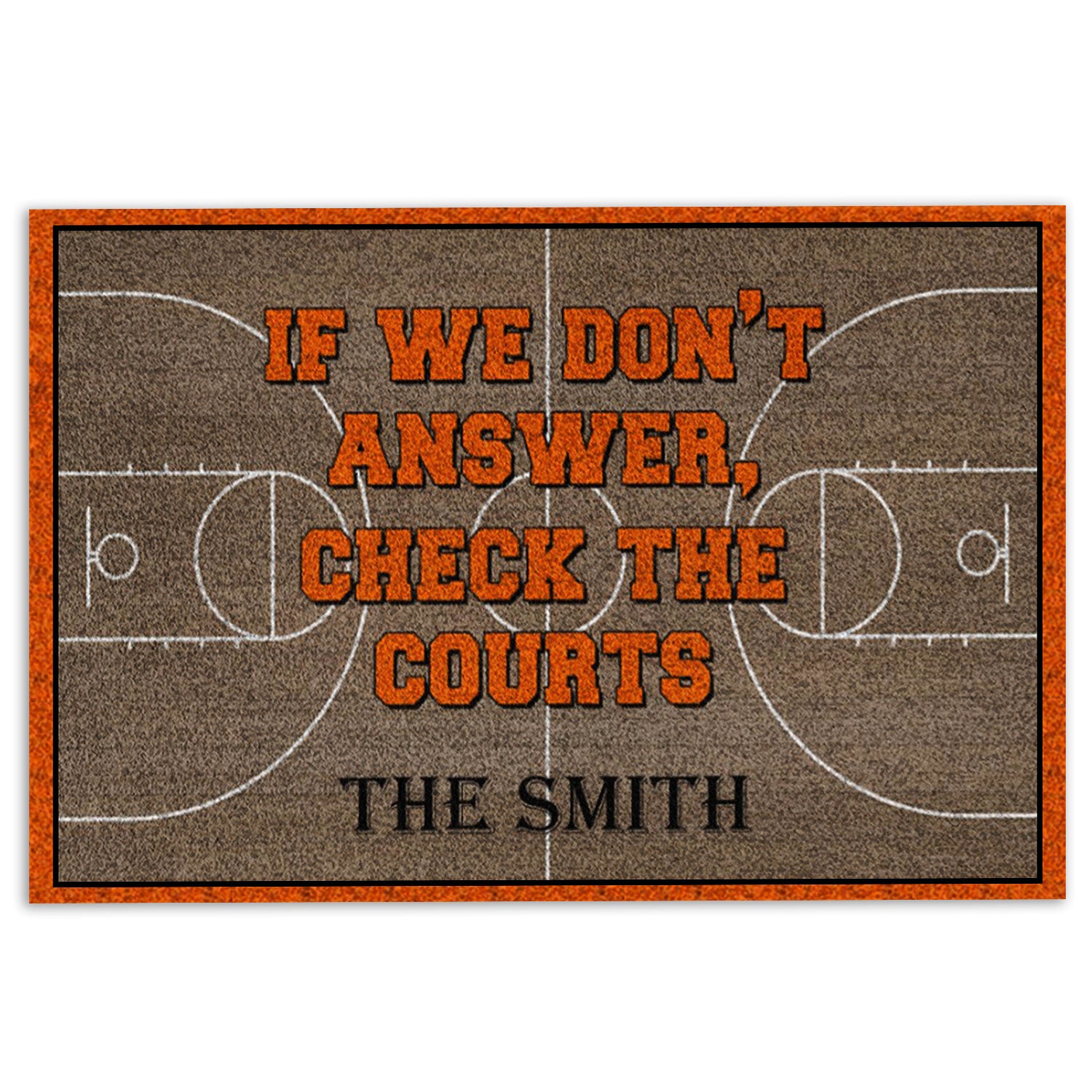 Ohaprints-Doormat-Outdoor-Indoor-Basketball-If-We-Don'T-Answer-Custom-Personalized-Name-Rubber-Door-Mat-1069-18'' x 30''