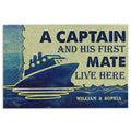 Ohaprints-Doormat-Outdoor-Indoor-Captain-And-His-First-Mate-Live-Here-Custom-Personalized-Name-Rubber-Door-Mat-1071-18'' x 30''