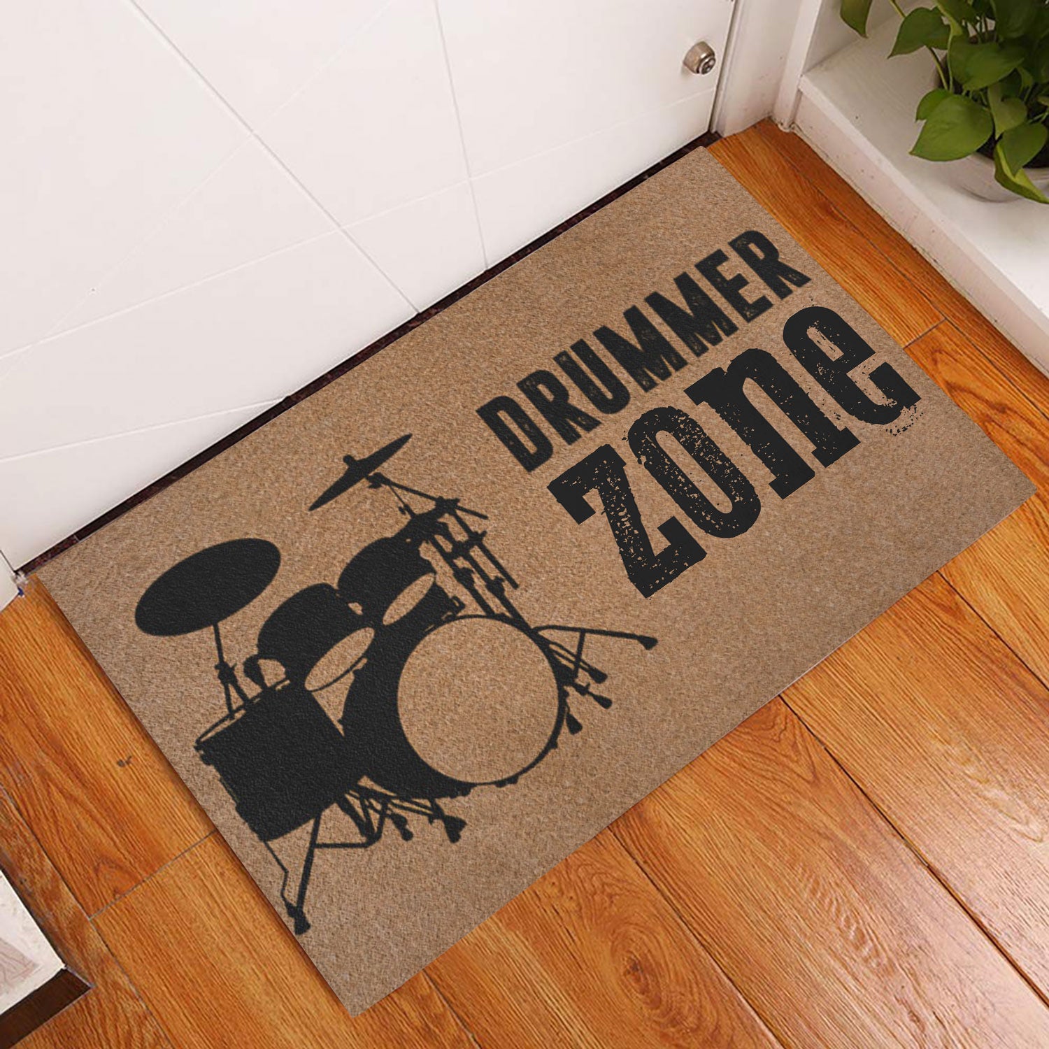 Ohaprints-Doormat-Outdoor-Indoor-Drum-Drummer-Zone-Drumset-Rubber-Door-Mat-1075-