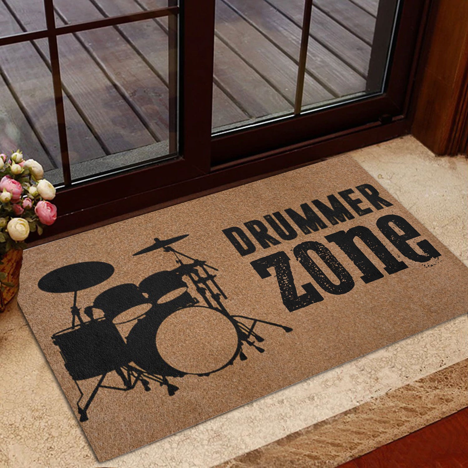 Ohaprints-Doormat-Outdoor-Indoor-Drum-Drummer-Zone-Drumset-Rubber-Door-Mat-1075-