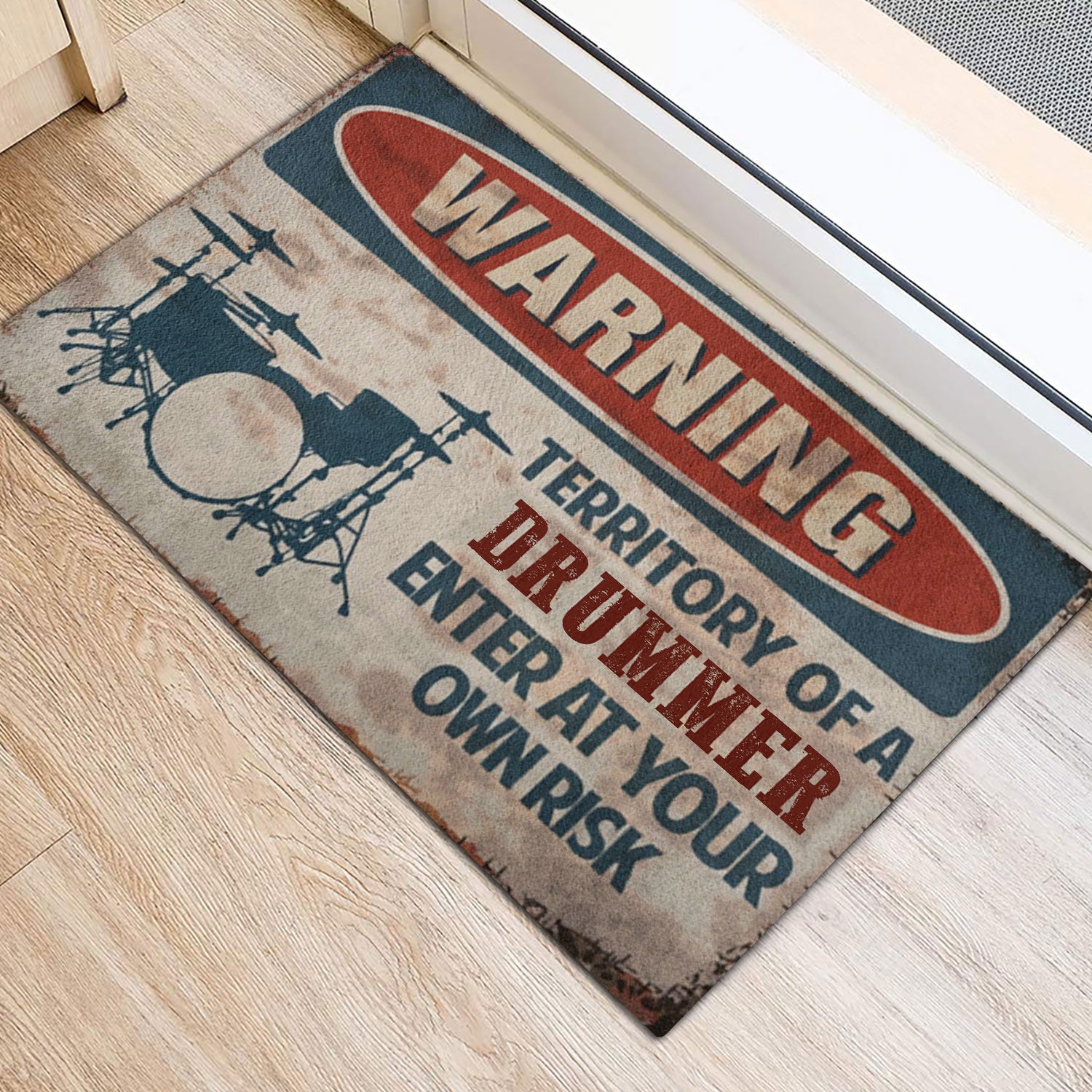 Ohaprints-Doormat-Outdoor-Indoor-Drum-Warning-Territory-Of-A-Drummer-Enter-At-Your-Own-Risk-Rubber-Door-Mat-1076-