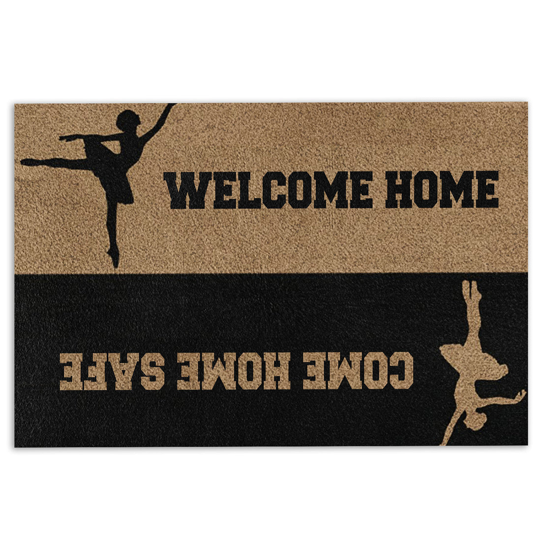 Ohaprints-Doormat-Outdoor-Indoor-Ballet-Welcome-Home-Come-Home-Safe-Rubber-Door-Mat-1083-18'' x 30''