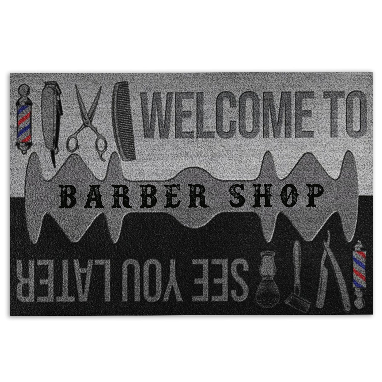 Ohaprints-Doormat-Outdoor-Indoor-Hairdresser-Welcome-Barber-Shop-Rubber-Door-Mat-1088-18'' x 30''