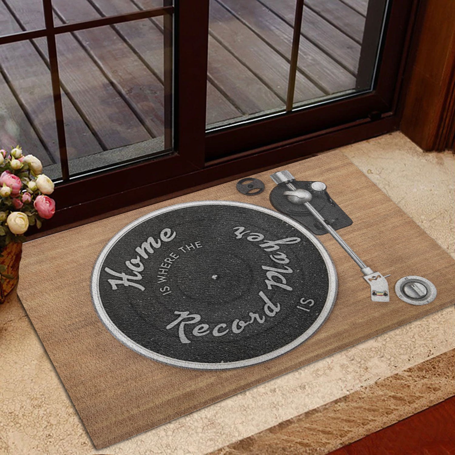 Ohaprints-Doormat-Outdoor-Indoor-Home-Is-Where-The-Record-Player-Is-Rubber-Door-Mat-1093-