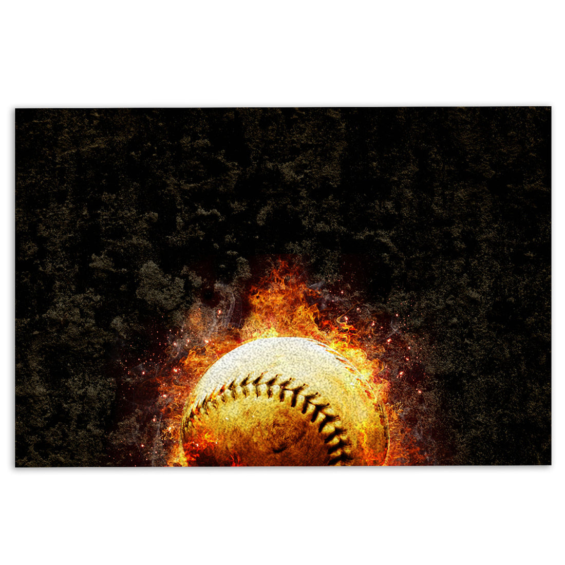 Ohaprints-Doormat-Outdoor-Indoor-Baseball-On-Fire-Vintage-Pattern-Rubber-Door-Mat-1113-18'' x 30''