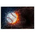 Ohaprints-Doormat-Outdoor-Indoor-Night-Baseball-Ball-In-Fire-And-Water-Thunder-Lightening-Rubber-Door-Mat-1114-18'' x 30''