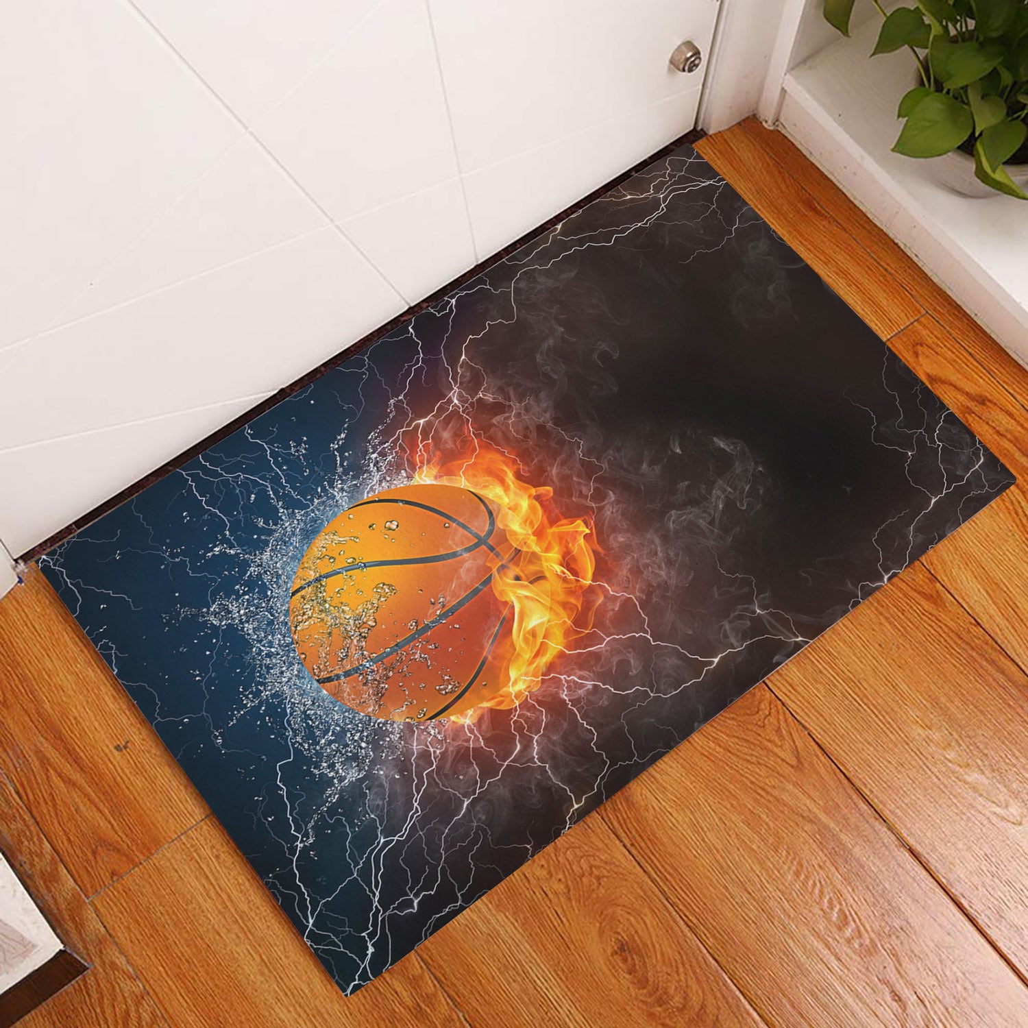 Ohaprints-Doormat-Outdoor-Indoor-Night-Basketball-Ball-In-Fire-And-Water-Thunder-Lightening-Rubber-Door-Mat-1118-