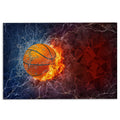 Ohaprints-Doormat-Outdoor-Indoor-Basketball-Ball-In-Fire-And-Water-Thunder-Lightening-Rubber-Door-Mat-1122-18'' x 30''