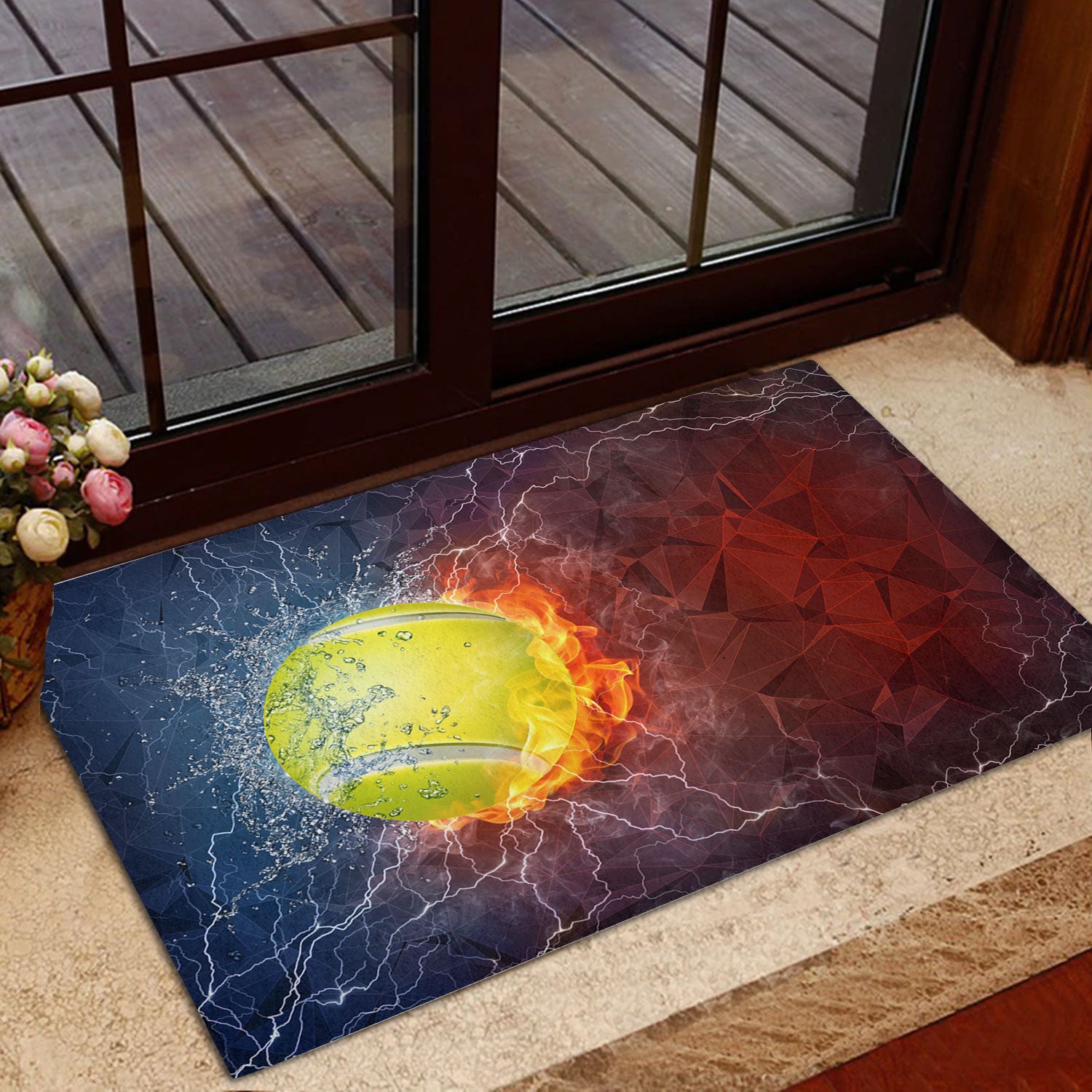 Ohaprints-Doormat-Outdoor-Indoor-Tennis-Ball-In-Fire-And-Water-Thunder-Lightening-Rubber-Door-Mat-1123-