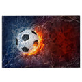 Ohaprints-Doormat-Outdoor-Indoor-Soccer-Ball-In-Fire-And-Water-Thunder-Lightening-Rubber-Door-Mat-1124-18'' x 30''