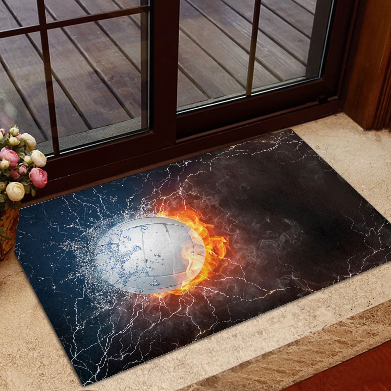 Ohaprints-Doormat-Outdoor-Indoor-Night-Volleyball-Ball-In-Fire-And-Water-Thunder-Lightening-Rubber-Door-Mat-1125-