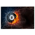 Ohaprints-Doormat-Outdoor-Indoor-Night-Billiard-Ball-In-Fire-And-Water-Thunder-Lightening-Rubber-Door-Mat-1127-18'' x 30''