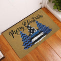 Ohaprints-Doormat-Outdoor-Indoor-Merry-Christmas-Police-Officer-Christmas-Tree-Thin-Blue-Line-Rubber-Door-Mat-2007-