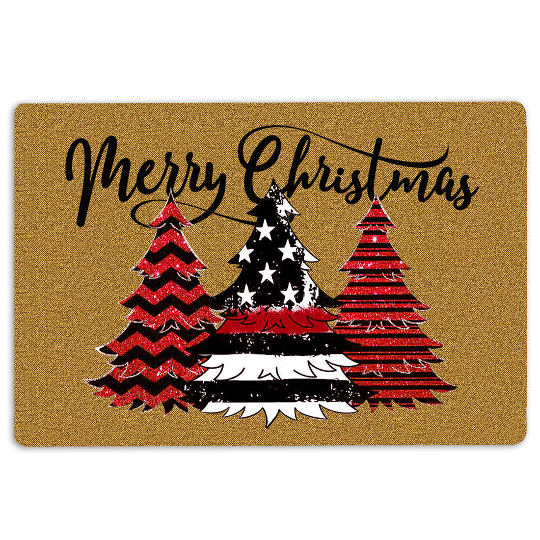 Ohaprints-Doormat-Outdoor-Indoor-Merry-And-Bright-Firefighter-Christmas-Tree-Thin-Red-Line-Rubber-Door-Mat-2008-18'' x 30''