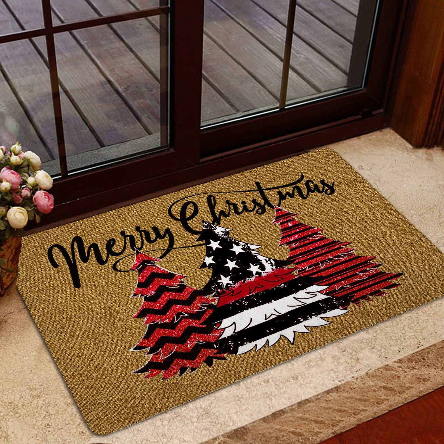 Ohaprints-Doormat-Outdoor-Indoor-Merry-And-Bright-Firefighter-Christmas-Tree-Thin-Red-Line-Rubber-Door-Mat-2008-