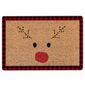 Ohaprints-Doormat-Outdoor-Indoor-Merrry-Christmas-Cute-Rudolph-Red-Buffalo-Plaid-Xmas-Holiday-Rubber-Door-Mat-2012-18'' x 30''