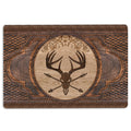 Ohaprints-Doormat-Outdoor-Indoor-Deer-Hunting-Hunter-Sculpture-Wood-Pattern-Rubber-Door-Mat-60-18'' x 30''