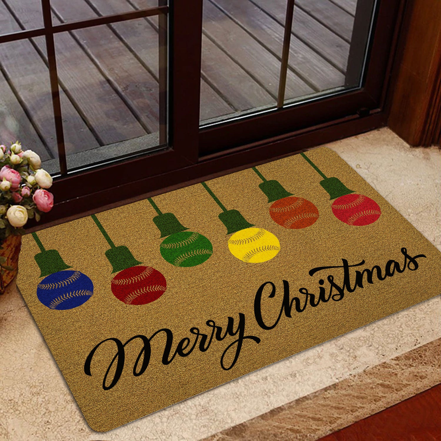 Christmas, Cardinals in Winter Barn Doormat 18 X 30, Outdoor/indoor, Heavy  Duty Recycled Rubber, Non-slip Backing, Winter 