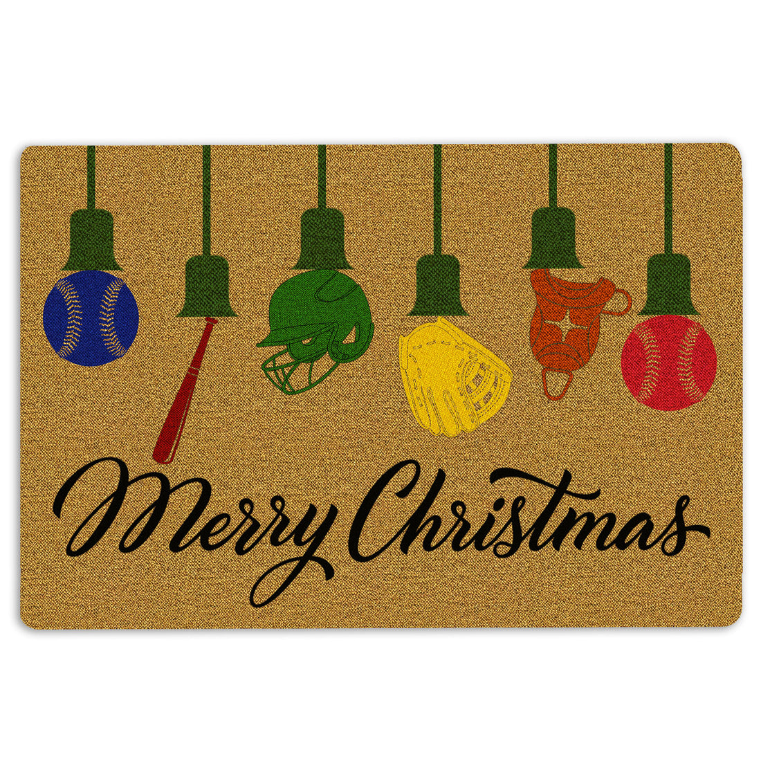 Ohaprints-Doormat-Outdoor-Indoor-Merry-Christmas-Baseball-String-Light-Xmas-Winter-Rubber-Door-Mat-4-18'' x 30''