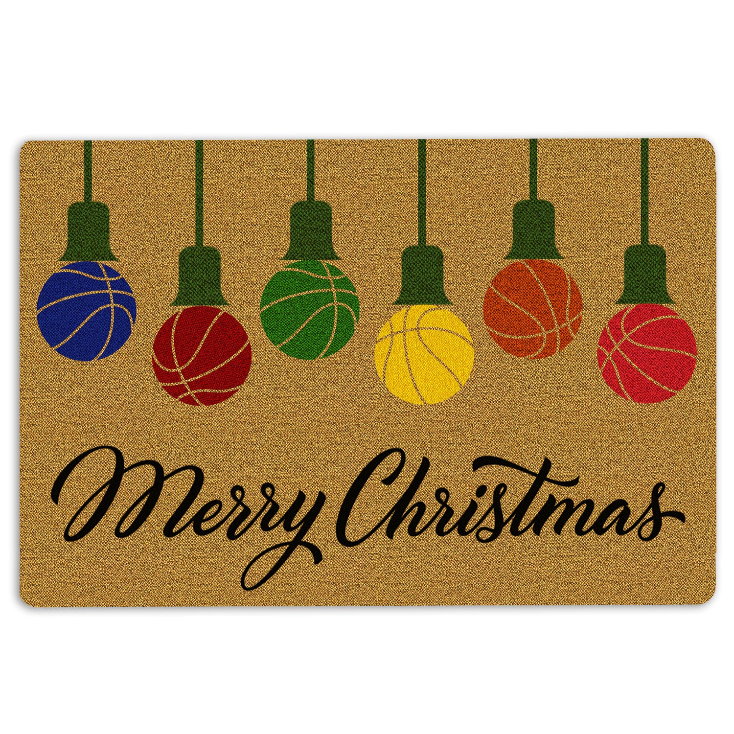 Ohaprints-Doormat-Outdoor-Indoor-Merry-Christmas-Basketball-String-Light-Xmas-Winter-Rubber-Door-Mat-7-18'' x 30''