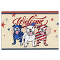 Ohaprints-Doormat-Outdoor-Indoor-Pitbull-Dog-Patriotic-American-4Th-Of-July-Independence-Day-Rubber-Door-Mat-1138-18'' x 30''