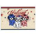 Ohaprints-Doormat-Outdoor-Indoor-Shih-Tzu-Shitzu-Patriotic-American-4Th-Of-July-Independence-Day-Rubber-Door-Mat-1141-18'' x 30''