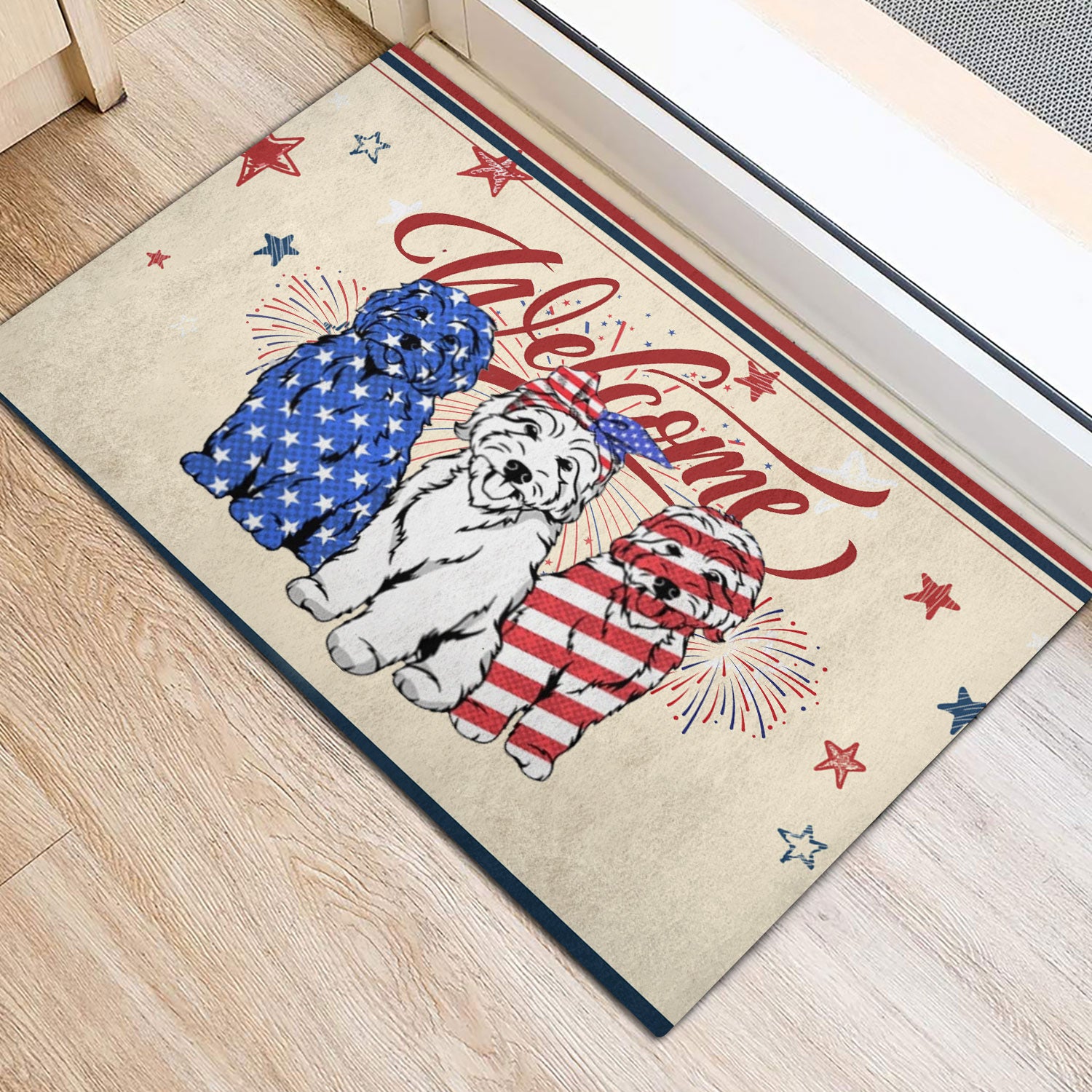 Ohaprints-Doormat-Outdoor-Indoor-Goldendoodle-Patriotic-American-4Th-Of-July-Independence-Day-Rubber-Door-Mat-1143-