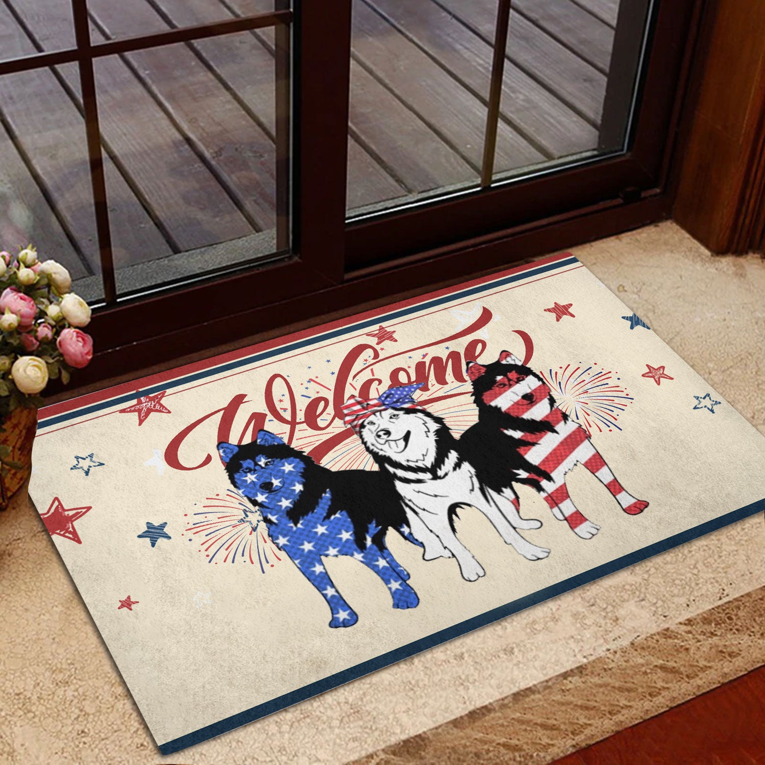 Ohaprints-Doormat-Outdoor-Indoor-Siberian-Husky-Patriotic-American-4Th-Of-July-Independence-Day-Rubber-Door-Mat-1145-