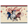 Ohaprints-Doormat-Outdoor-Indoor-Horses-Patriotic-American-Firework-4Th-Of-July-Independence-Day-Rubber-Door-Mat-484-18'' x 30''