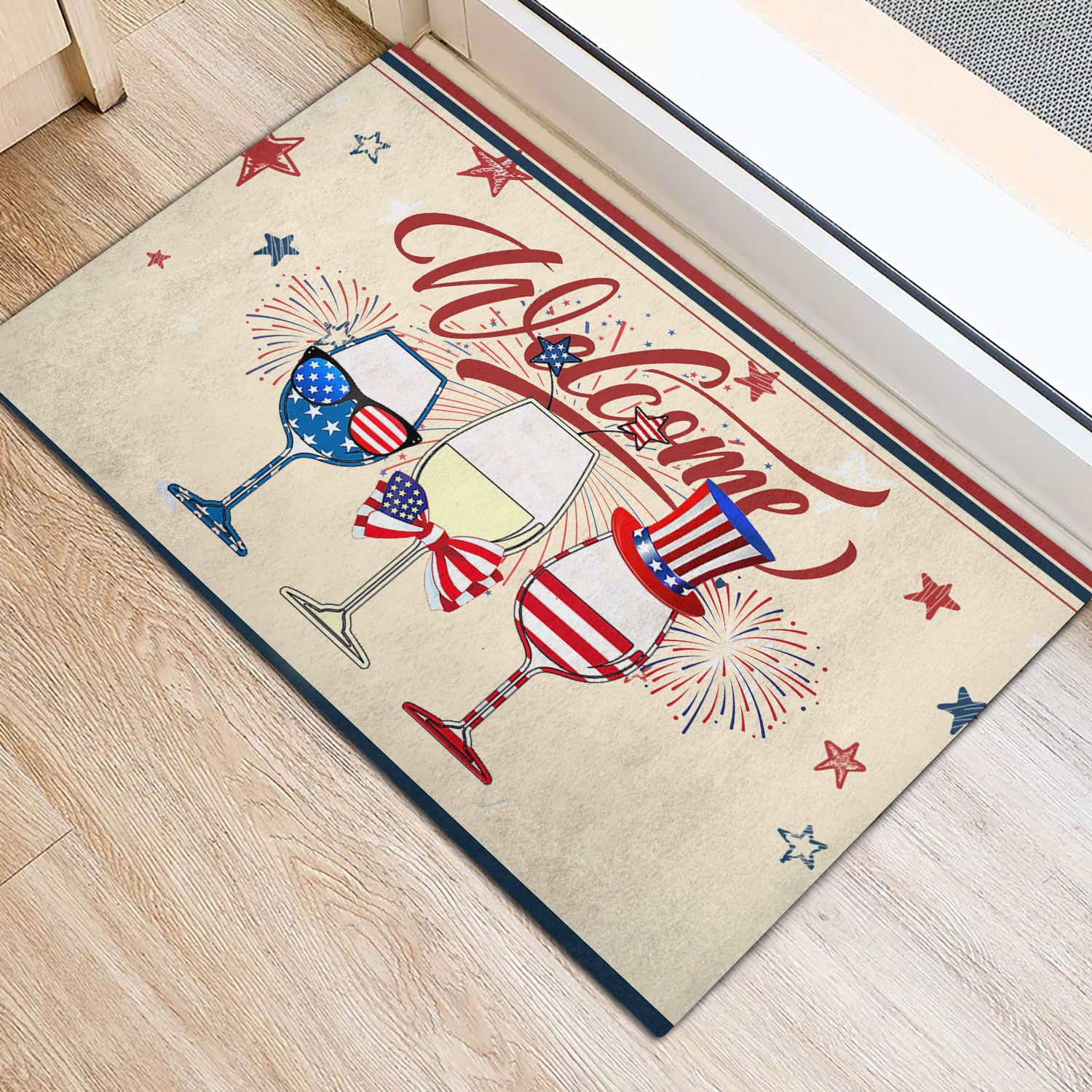 Ohaprints-Doormat-Outdoor-Indoor-Wine-Patriotic-American-Firework-4Th-Of-July-Independence-Day-Rubber-Door-Mat-1148-