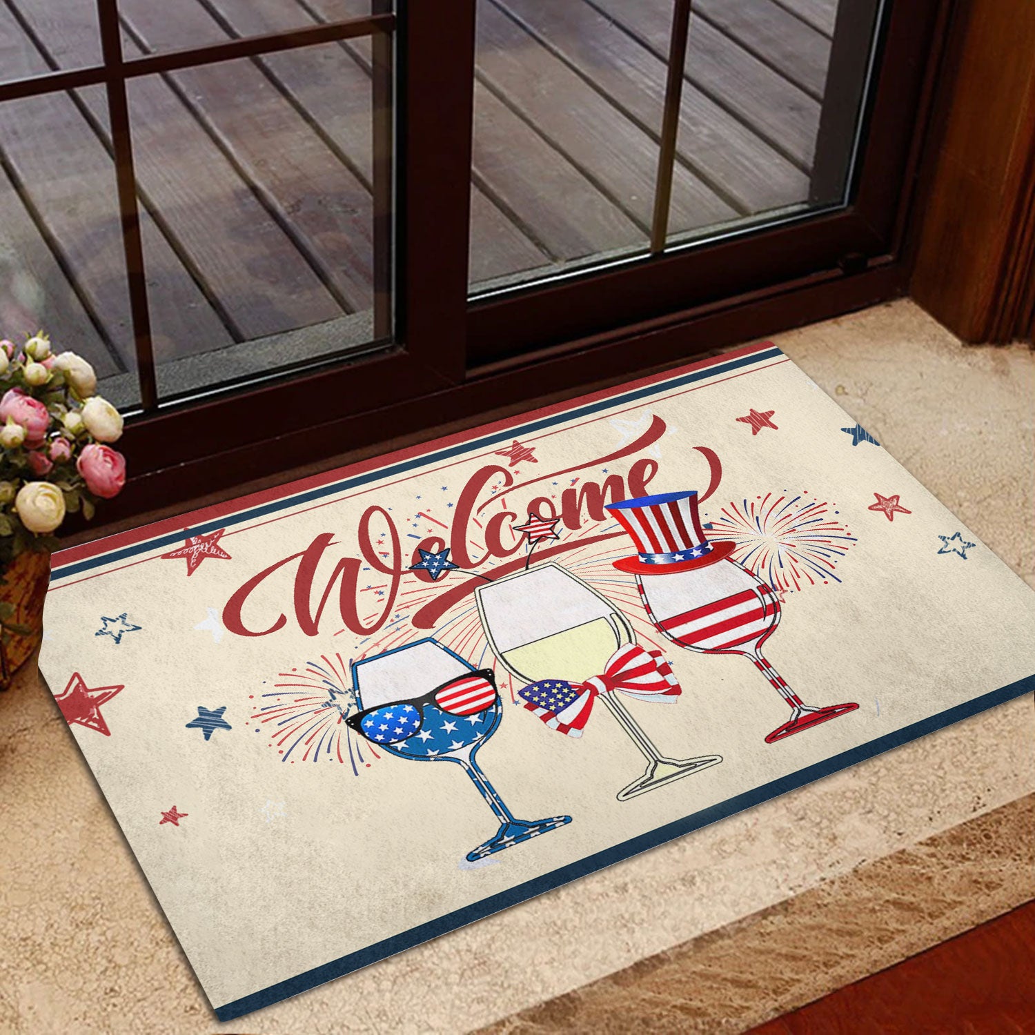 Ohaprints-Doormat-Outdoor-Indoor-Wine-Patriotic-American-Firework-4Th-Of-July-Independence-Day-Rubber-Door-Mat-1148-