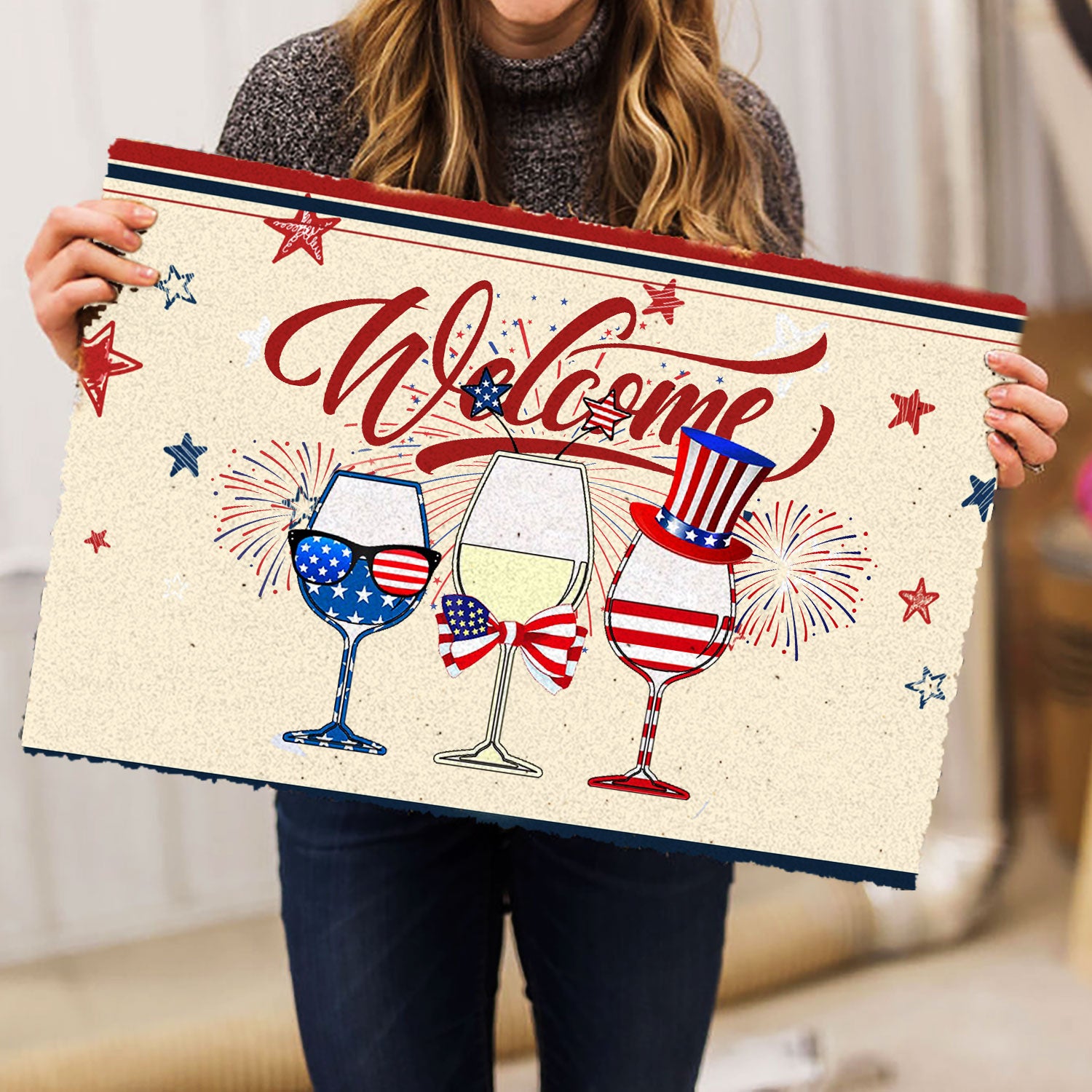 Ohaprints-Doormat-Outdoor-Indoor-Wine-Patriotic-American-Firework-4Th-Of-July-Independence-Day-Rubber-Door-Mat-1148-