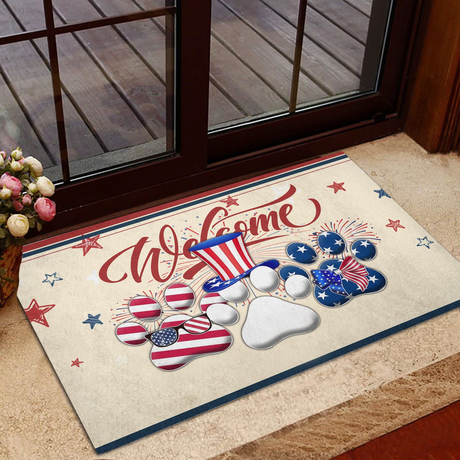 Ohaprints-Doormat-Outdoor-Indoor-Dog-Paw-Patriotic-American-Firework-4Th-Of-July-Independence-Day-Rubber-Door-Mat-1150-