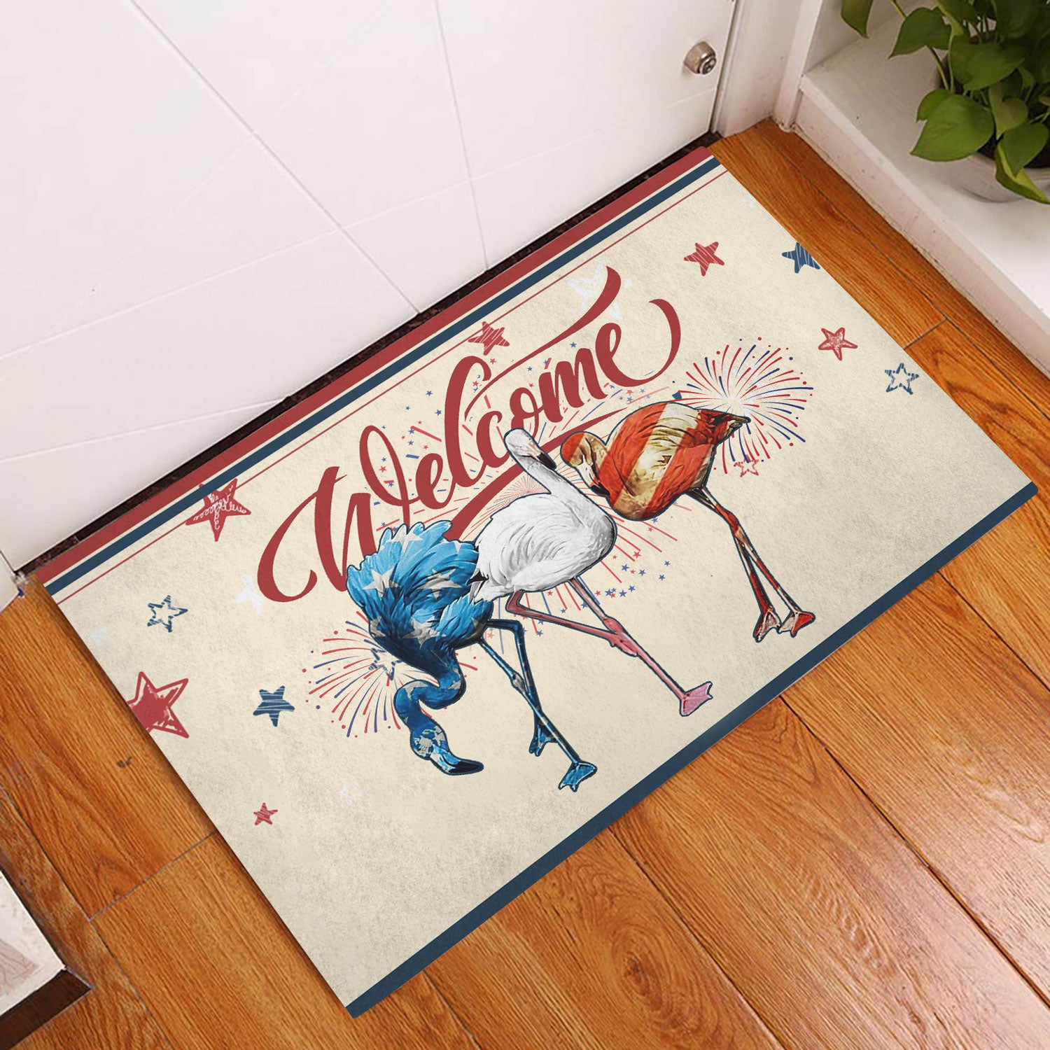 Ohaprints-Doormat-Outdoor-Indoor-Flamingo-Patriotic-America-Firework-4Th-Of-July-Independence-Day-Rubber-Door-Mat-1152-