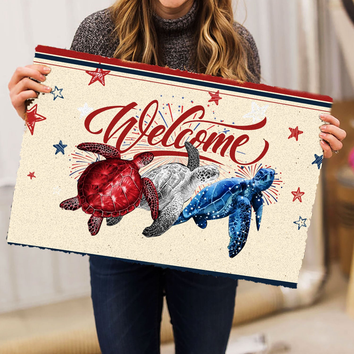 Ohaprints-Doormat-Outdoor-Indoor-Turtle-Patriots-Patriotic-American-4Th-Of-July-Independence-Day-Rubber-Door-Mat-1154-