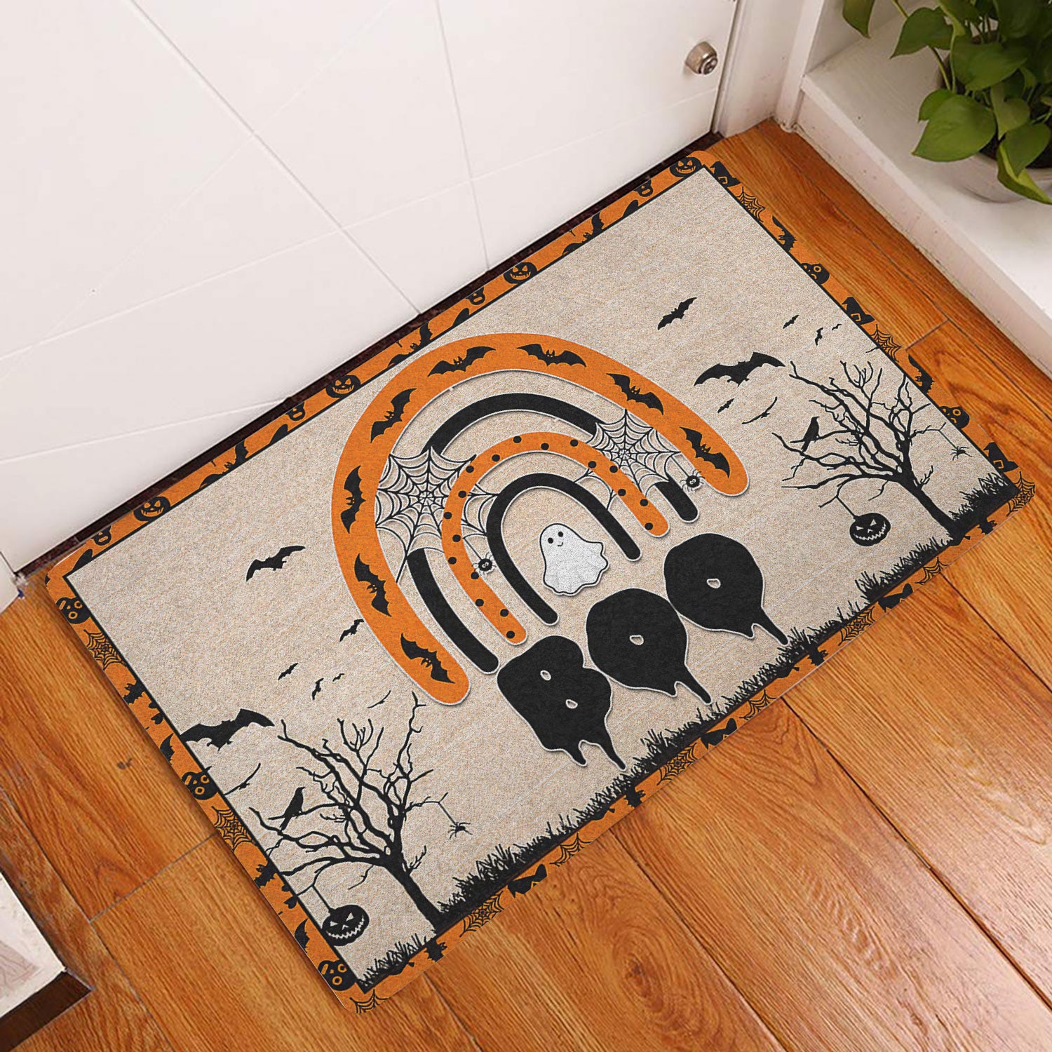Ohaprints-Doormat-Outdoor-Indoor-Ghost-Boo-Rainbow-Spooky-Halloween-Rubber-Door-Mat-45-