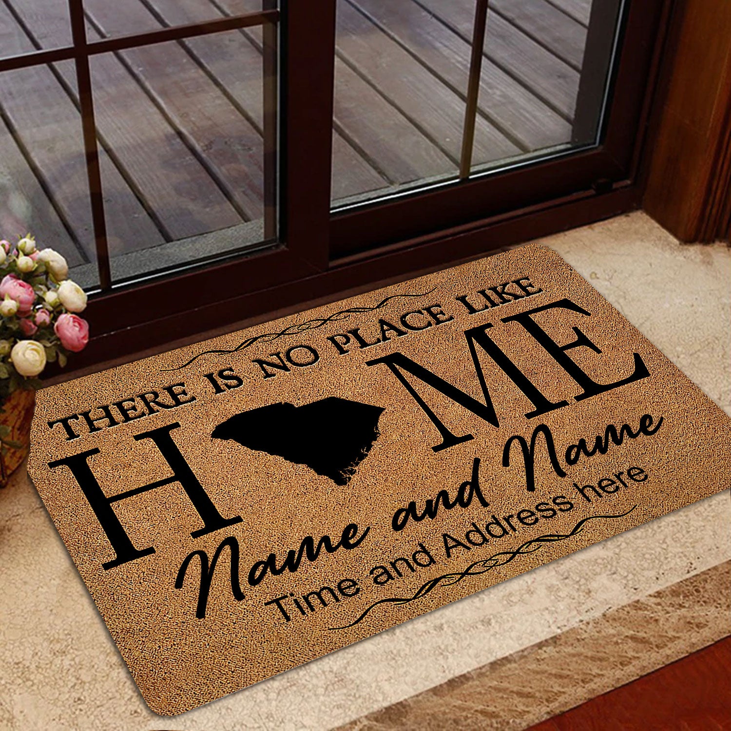 Ohaprints-Doormat-Outdoor-Indoor-Place-Like-Home-South-Carolina-Custom-Personalized-Name-Number-Rubber-Door-Mat-138-