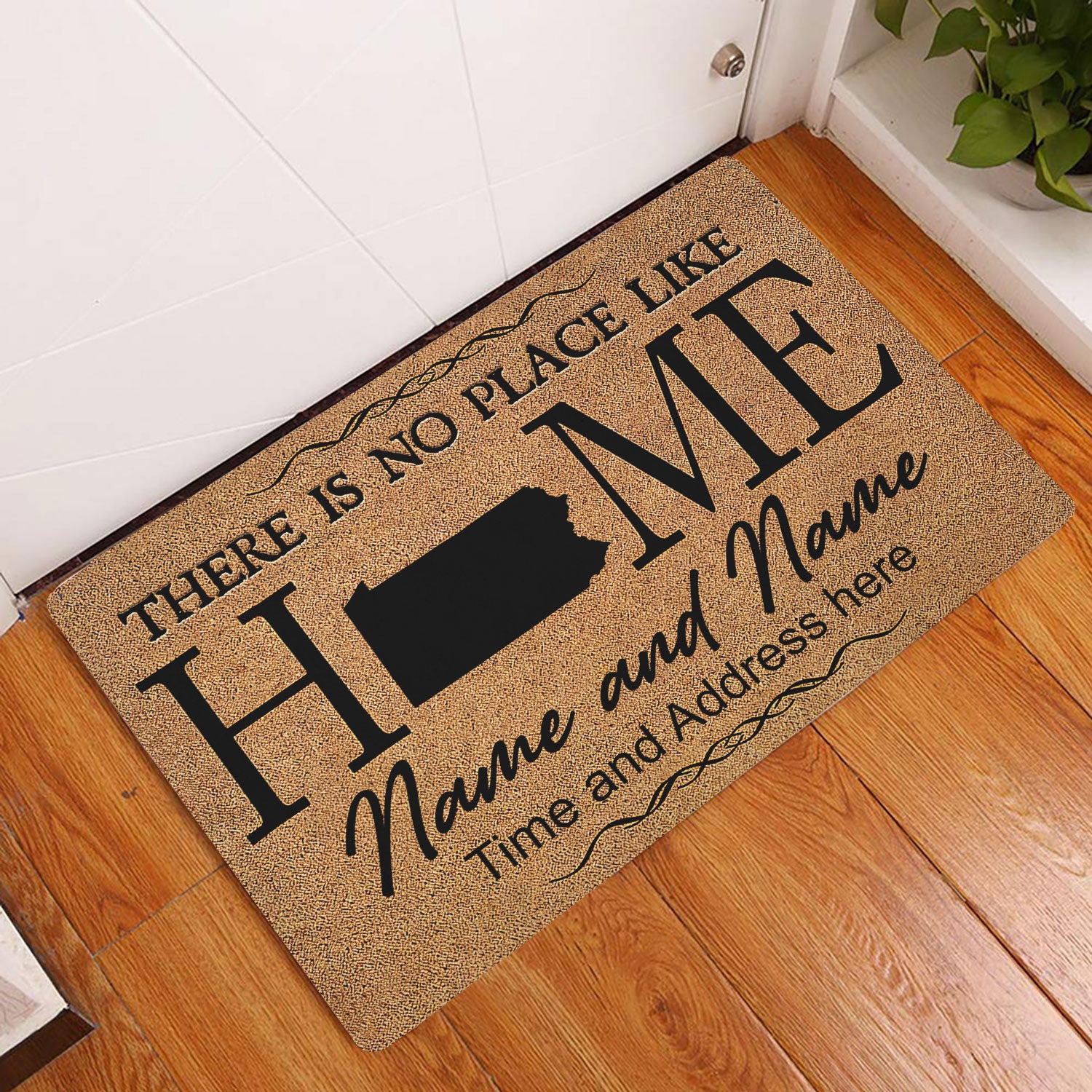 Ohaprints-Doormat-Outdoor-Indoor-Place-Like-Home-Pennsylvania-Custom-Personalized-Name-Number-Rubber-Door-Mat-142-