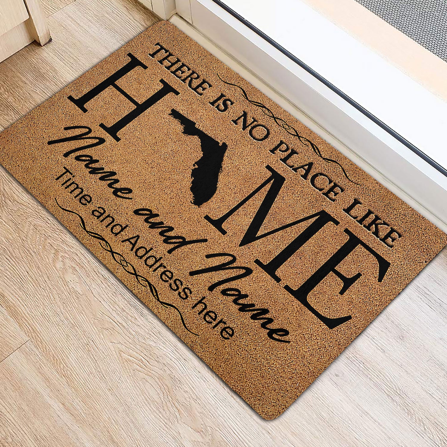 Ohaprints-Doormat-Outdoor-Indoor-Place-Like-Home-Florida-Custom-Personalized-Name-Number-Rubber-Door-Mat-148-