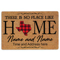 Ohaprints-Doormat-Outdoor-Indoor-Texas-Red-Plaid-Pattern-Custom-Personalized-Name-Number-Rubber-Door-Mat-151-18'' x 30''