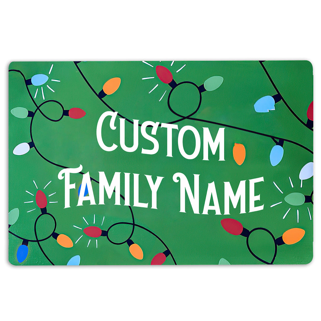 Ohaprints-Doormat-Outdoor-Indoor-Christmas-Noel-Xmas-Lights-Custom-Personalized-Name-Rubber-Door-Mat-29-18'' x 30''