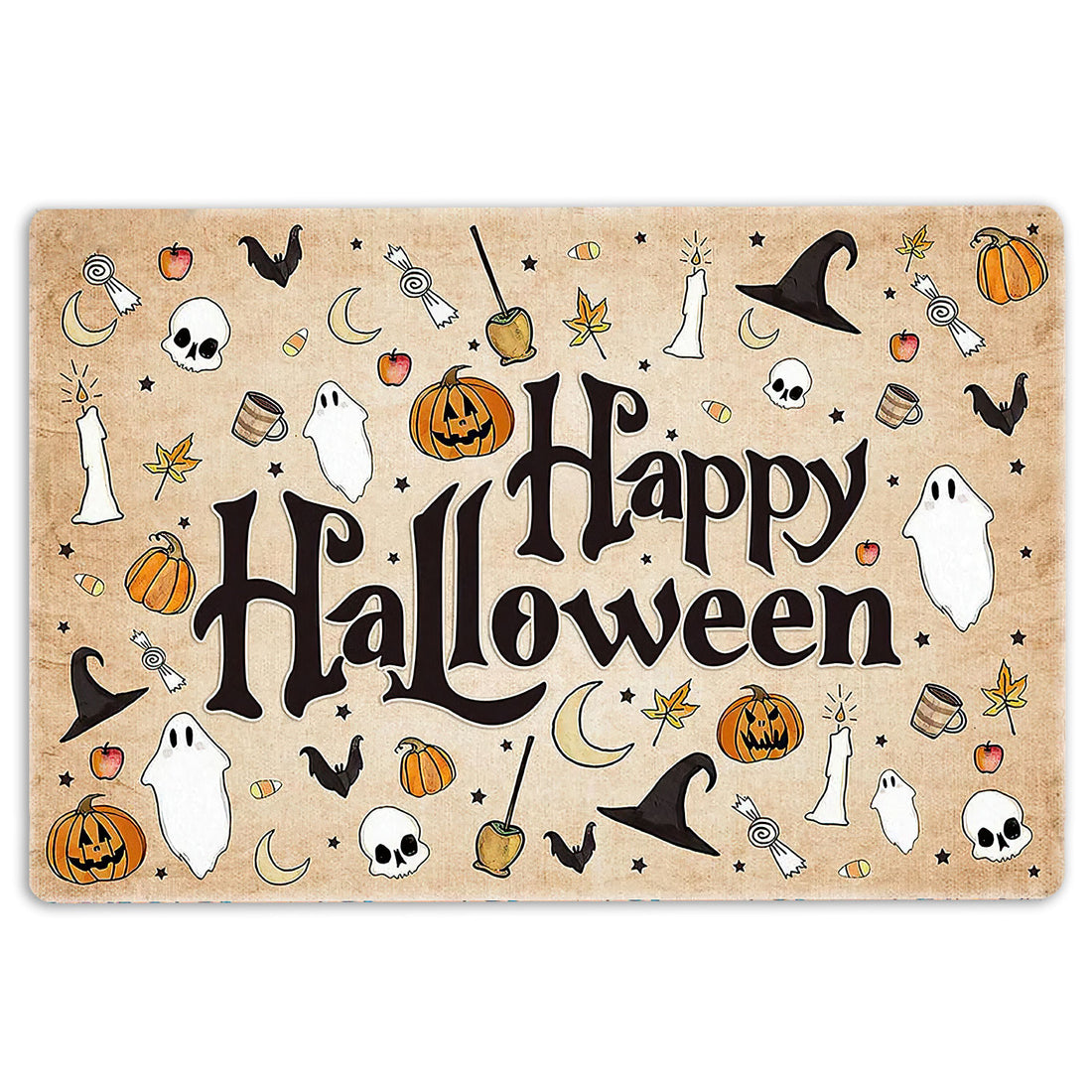 Ohaprints-Doormat-Outdoor-Indoor-Happy-Halloween-Ghost-And-Pumpkin-Pattern-Rubber-Door-Mat-43-18'' x 30''