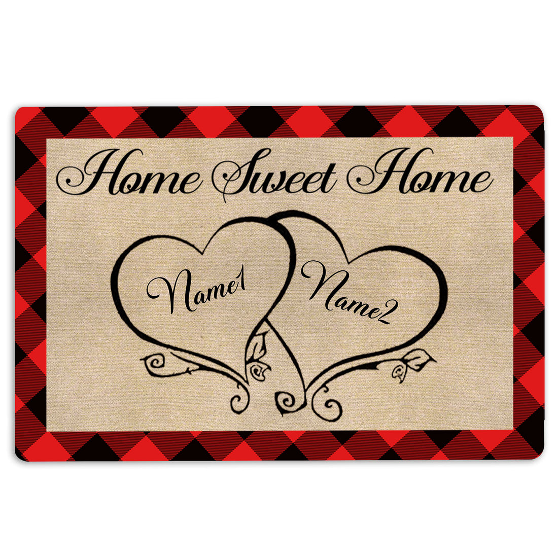 Ohaprints-Doormat-Outdoor-Indoor-Home-Sweet-Home-Custom-Personalized-Name-Rubber-Door-Mat-195-18'' x 30''