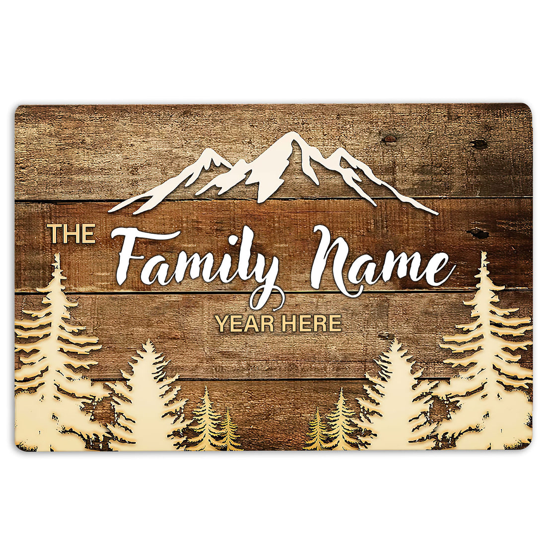 Ohaprints-Doormat-Outdoor-Indoor-The-Forest-Family-Name-Custom-Personalized-Name-Rubber-Door-Mat-198-18'' x 30''