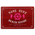 Ohaprints-Doormat-Outdoor-Indoor-Red-Beach-House-Seahorse-Custom-Personalized-Name-Number-Rubber-Door-Mat-200-18'' x 30''