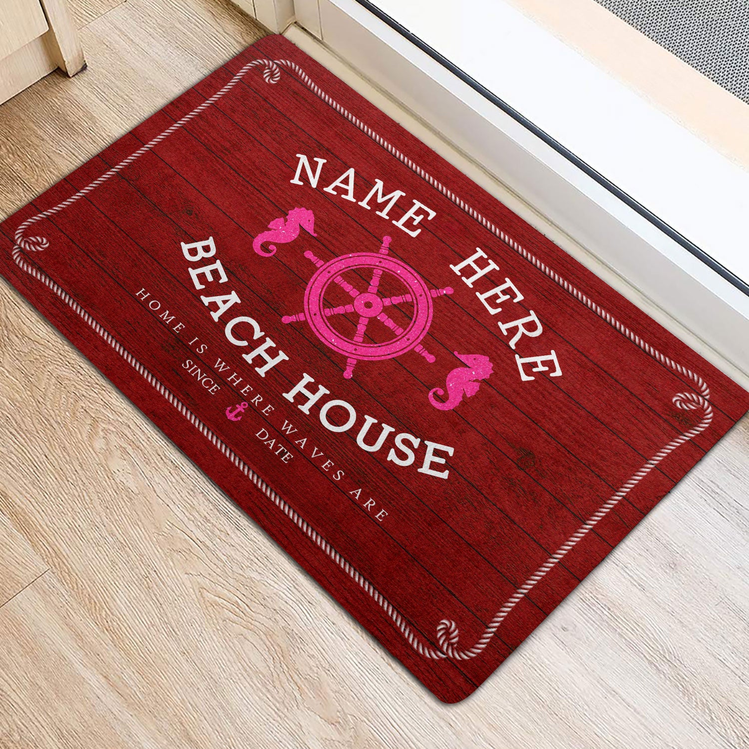 Ohaprints-Doormat-Outdoor-Indoor-Red-Beach-House-Seahorse-Custom-Personalized-Name-Number-Rubber-Door-Mat-200-