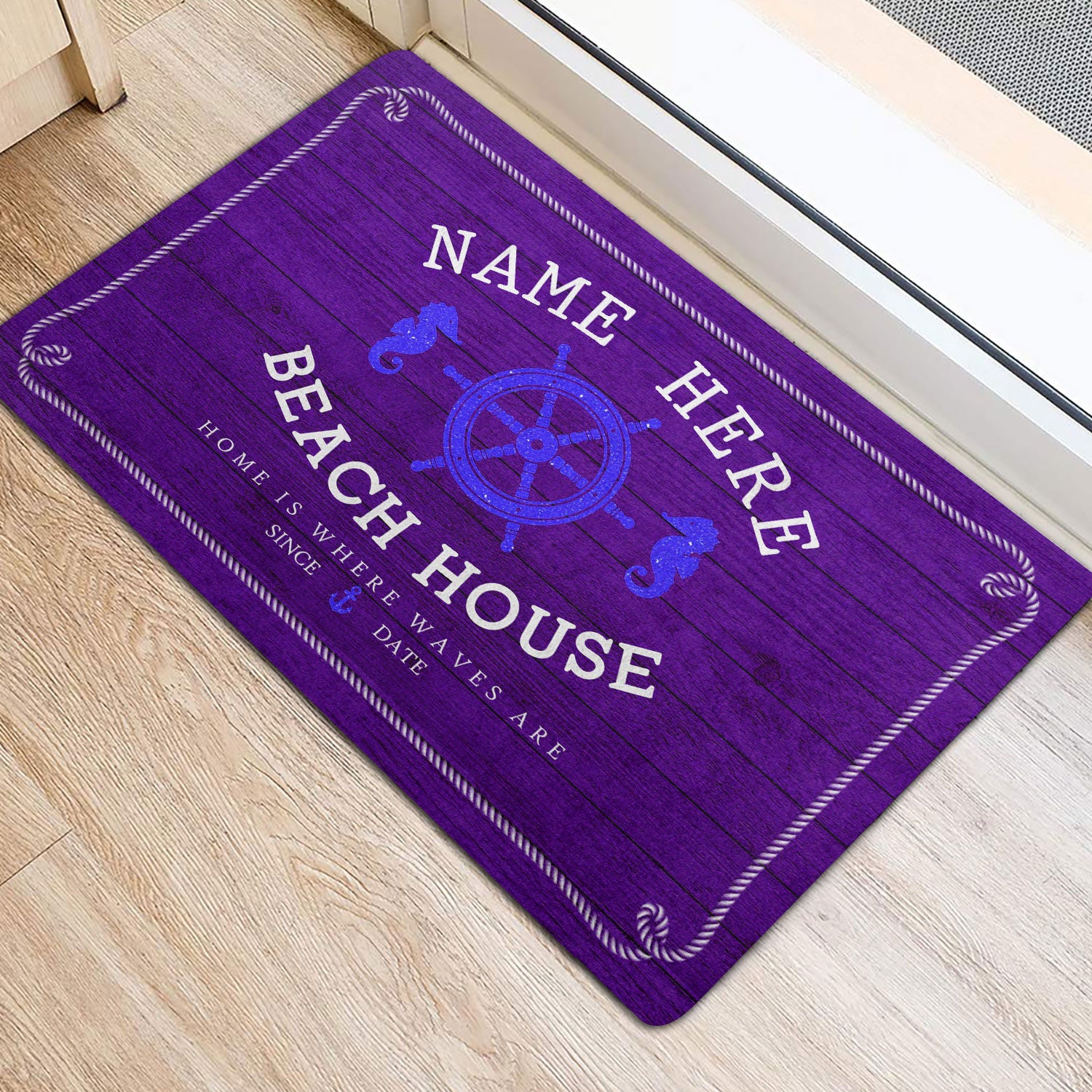 Ohaprints-Doormat-Outdoor-Indoor-Purple-Beach-House-Seahorse-Custom-Personalized-Name-Number-Rubber-Door-Mat-202-